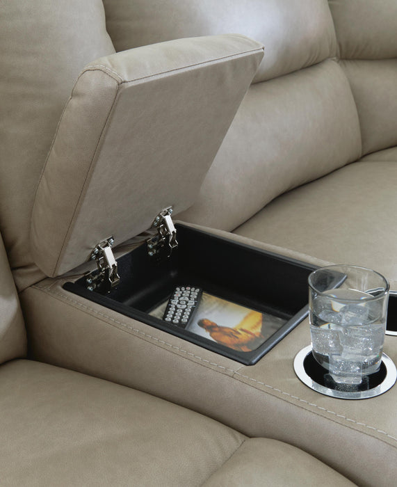 Narwhal Place Reclining Sectional with Storage Console - LasVegasFurnitureOnline.com