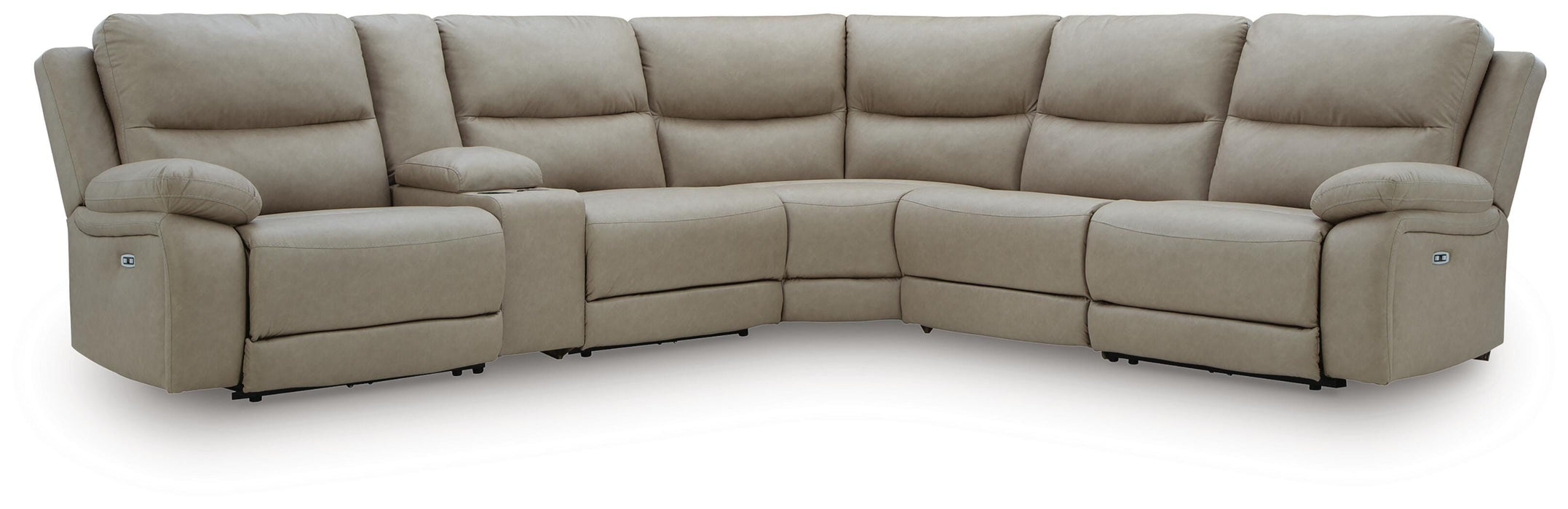 Narwhal Place Reclining Sectional with Storage Console - LasVegasFurnitureOnline.com