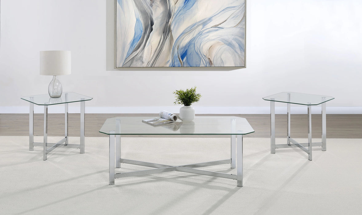 Cronin Glass Top Coffee Table Set