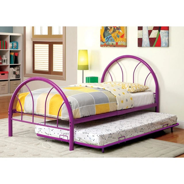 Rainbow Full Bed Black, White, Silver, Black, & Green