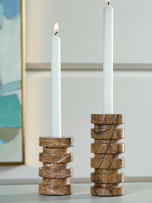 Emsleyfield Candle Holder Set (Set of 2) - LasVegasFurnitureOnline.com
