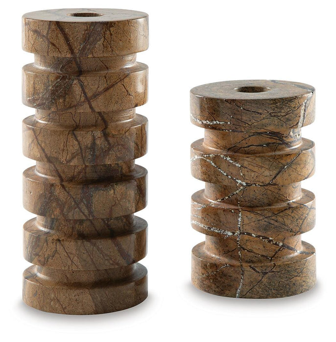 Emsleyfield Candle Holder Set (Set of 2) - LasVegasFurnitureOnline.com