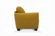 Valeria Mustard Leather Sofa - LasVegasFurnitureOnline.com
