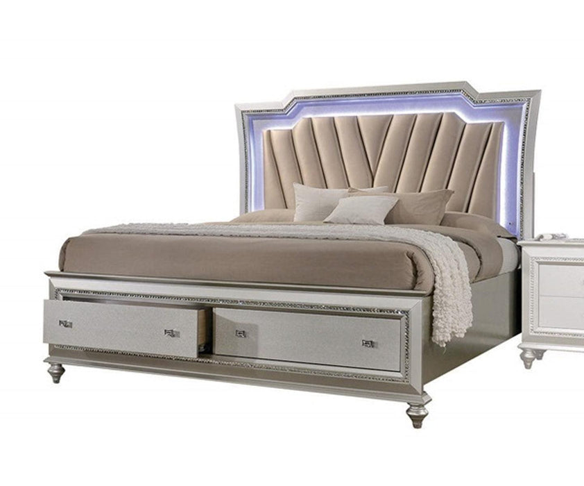 Acme Furniture Kaitlyn Queen Storage Bed in Champagne - LasVegasFurnitureOnline.com