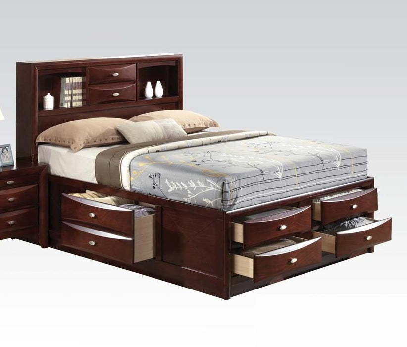 Acme Ireland Queen Storage Bed in Brown 21600Q - LasVegasFurnitureOnline.com