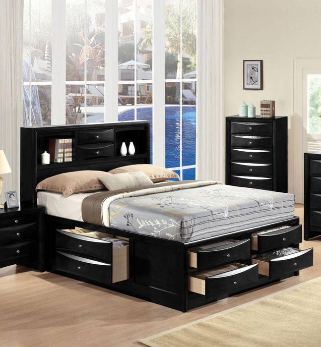 Acme Ireland Queen Storage Bed in Black 21610Q - LasVegasFurnitureOnline.com
