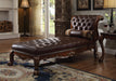 Dresden PU & Cherry Oak Chaise & Pillow - LasVegasFurnitureOnline.com