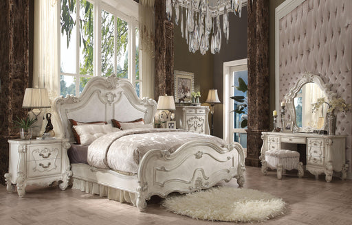 Versailles Bone White Eastern King Bed - LasVegasFurnitureOnline.com