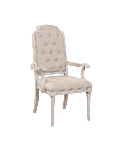 Wynsor Fabric & Antique Champagne Arm Chair - LasVegasFurnitureOnline.com