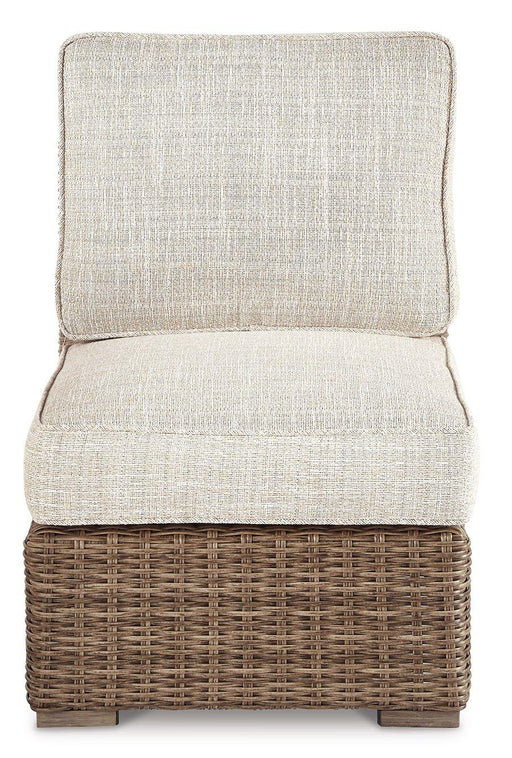 Beachcroft Outdoor Armless Chair with Cushion - LasVegasFurnitureOnline.com