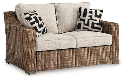 Beachcroft Outdoor Loveseat with Cushion - LasVegasFurnitureOnline.com