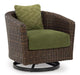 Horizon Hall Outdoor Swivel Lounge Chair with Cushion - LasVegasFurnitureOnline.com