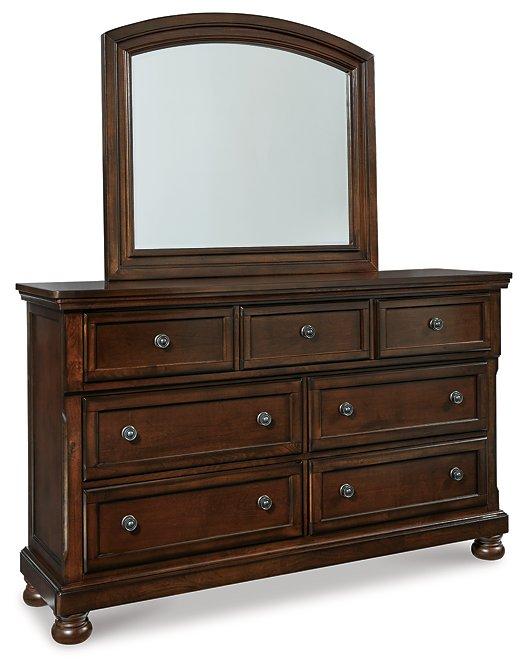 Ashley Porter Dresser and Mirror in Brown