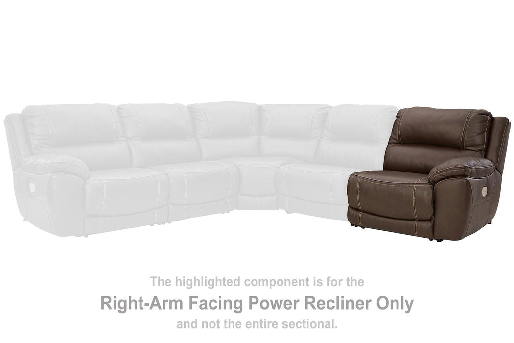 Dunleith Power Reclining Loveseat with Console - LasVegasFurnitureOnline.com