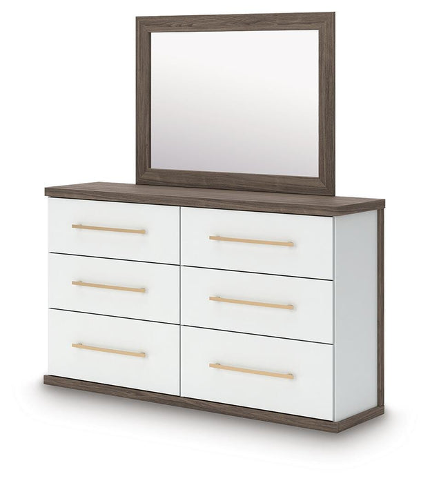 Kendanport Dresser and Mirror - LasVegasFurnitureOnline.com