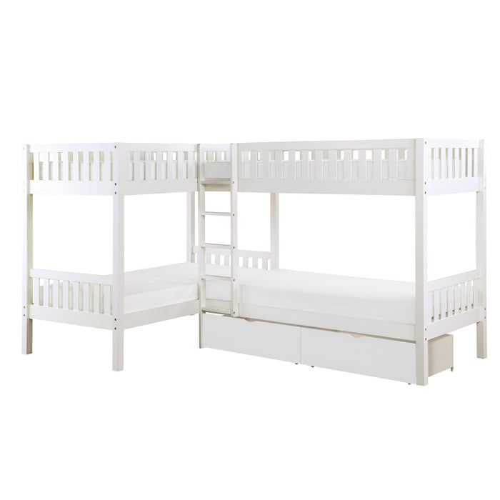 Galen-(4) Corner Bunk Bed with Storage Boxes image
