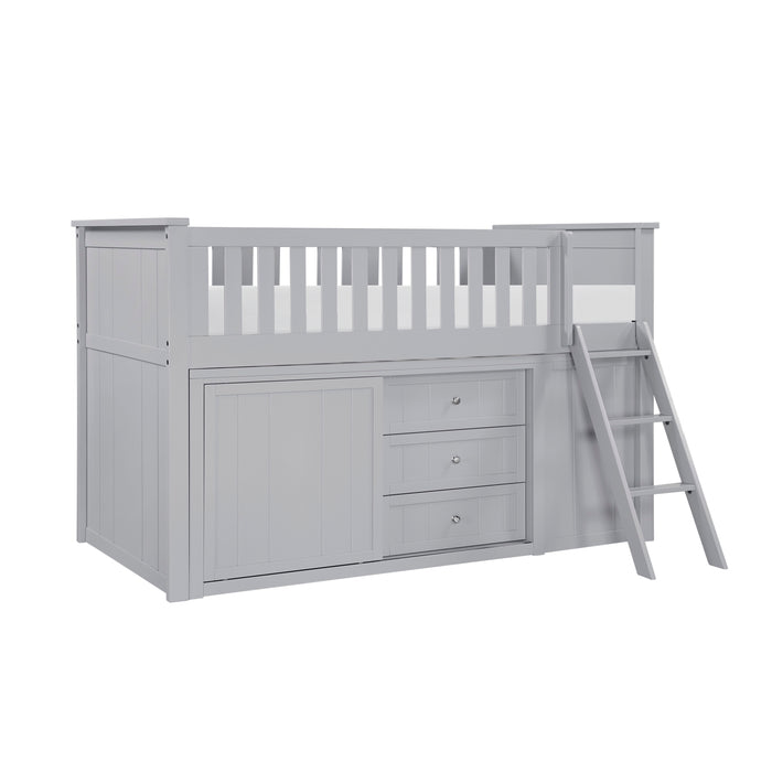 Orion-(5) Low Loft Bunk with Bookcase and Dresser image