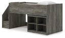 Frandern Loft Bed with Bookcase Storage - LasVegasFurnitureOnline.com