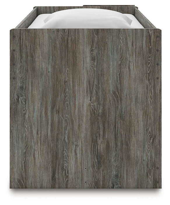 Frandern Loft Bed with Bookcase Storage - LasVegasFurnitureOnline.com
