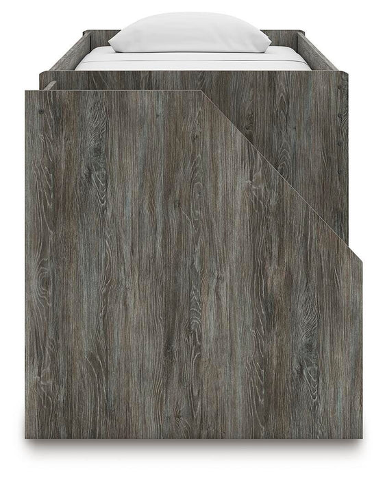 Frandern Loft Bed with Bookcase Storage - LasVegasFurnitureOnline.com
