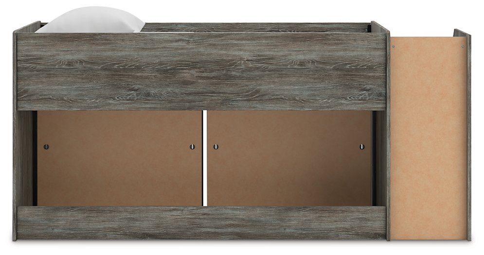 Frandern Loft Bed with Bookcase Storage - LasVegasFurnitureOnline.com