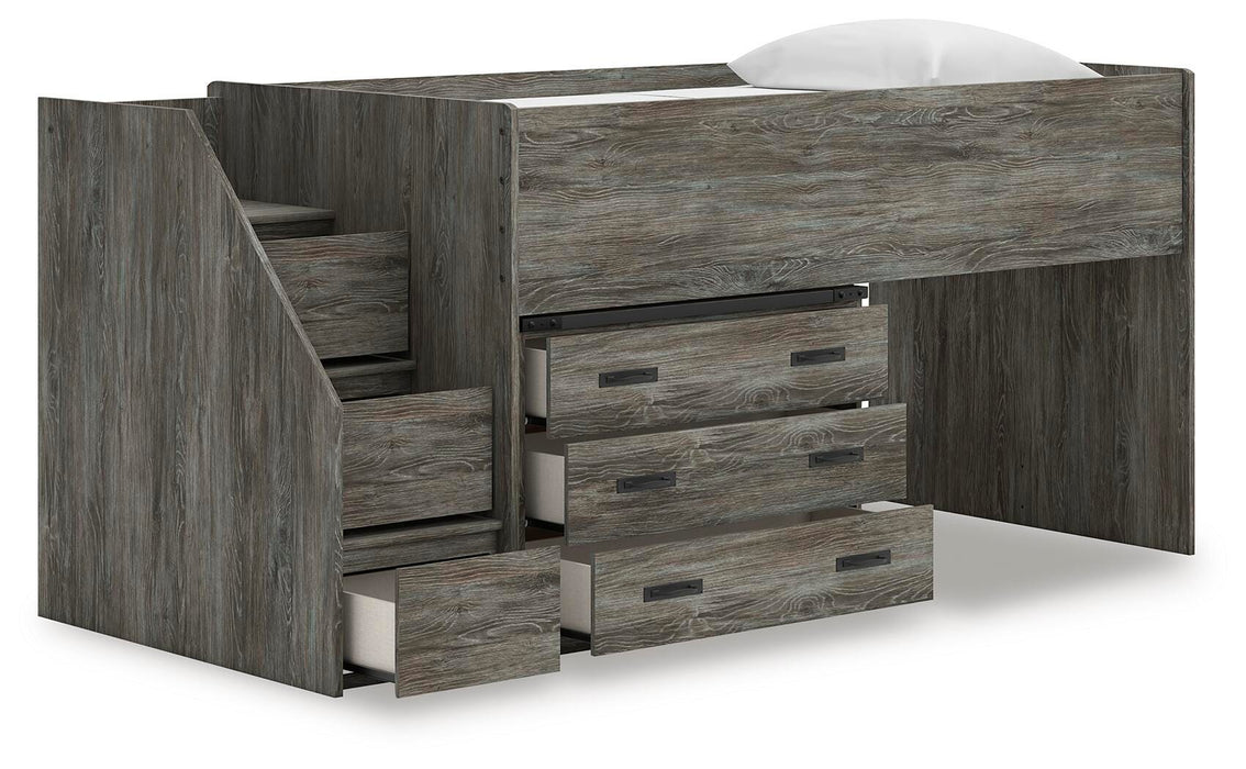 Frandern Loft Bed with Drawer Storage - LasVegasFurnitureOnline.com
