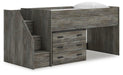 Frandern Loft Bed with Drawer Storage - LasVegasFurnitureOnline.com
