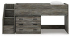 Frandern Loft Bed with Drawer Storage - LasVegasFurnitureOnline.com