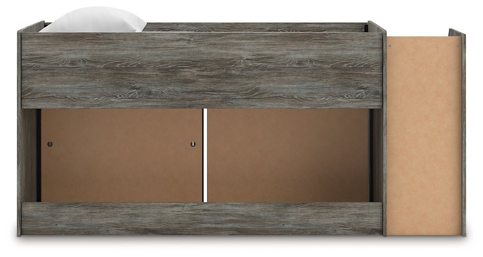 Frandern Loft Bed with Bookcase and Drawer Storage - LasVegasFurnitureOnline.com