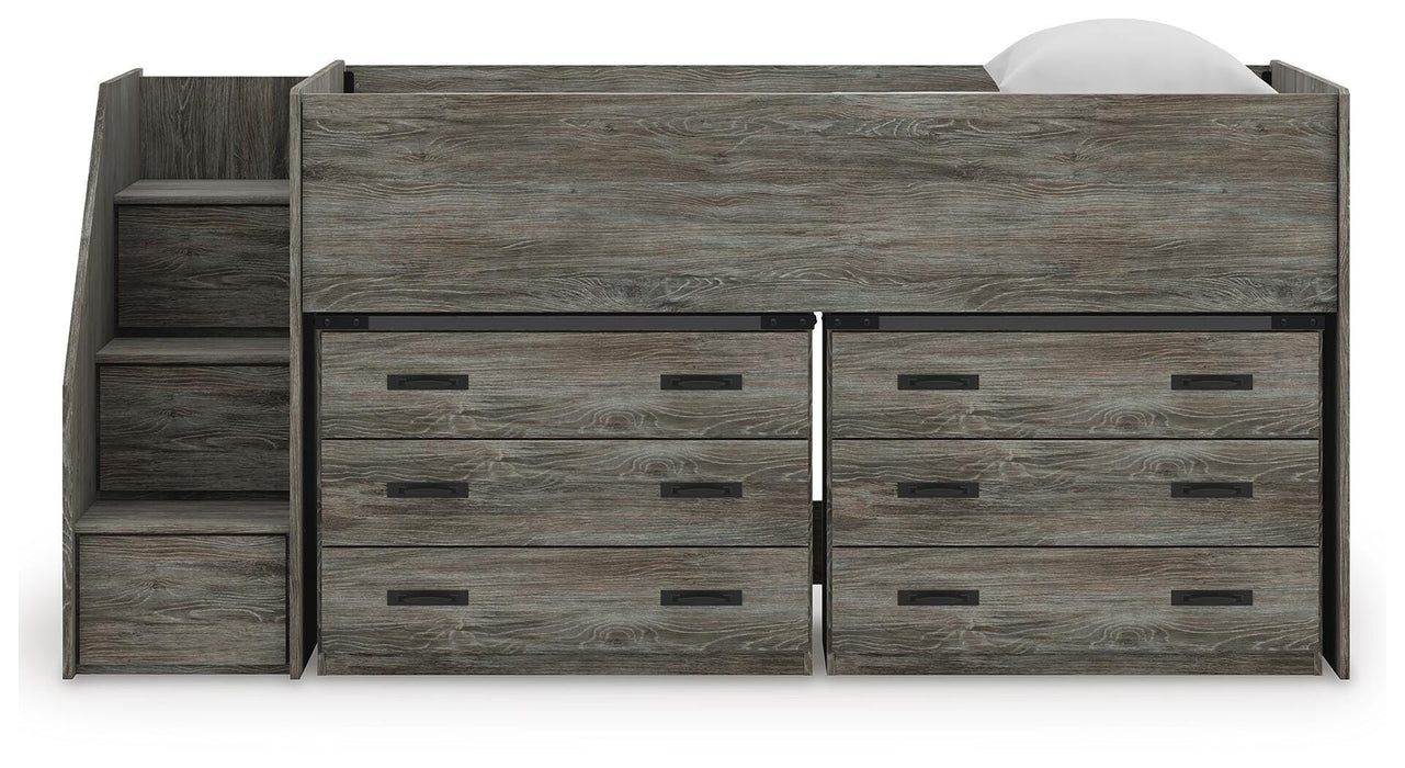 Frandern Loft Bed with Drawer Storage - LasVegasFurnitureOnline.com