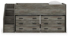 Frandern Loft Bed with Drawer Storage - LasVegasFurnitureOnline.com
