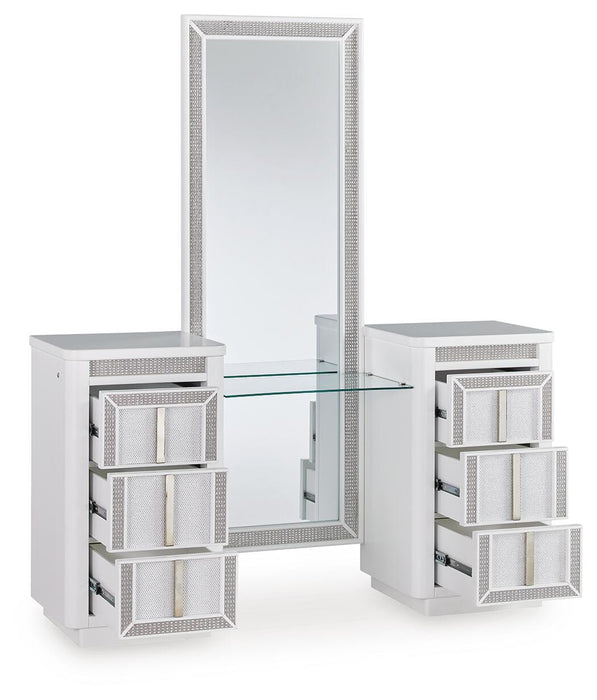 Chalanna Vanity with Mirror - LasVegasFurnitureOnline.com