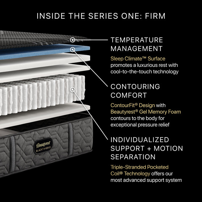 Beautyrest Black Hybrid Series One Firm Mattress