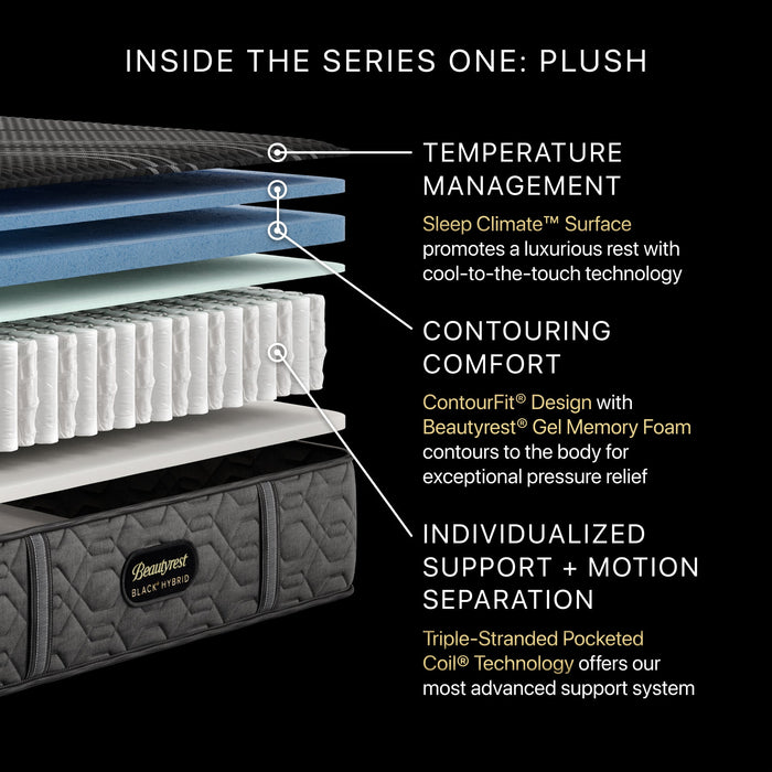 Beautyrest Black Hybrid Series One Plush Mattress