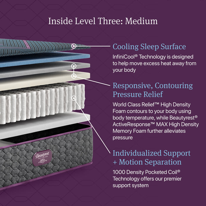 Beautyrest World Class Hybrid Level Three Medium Mattress