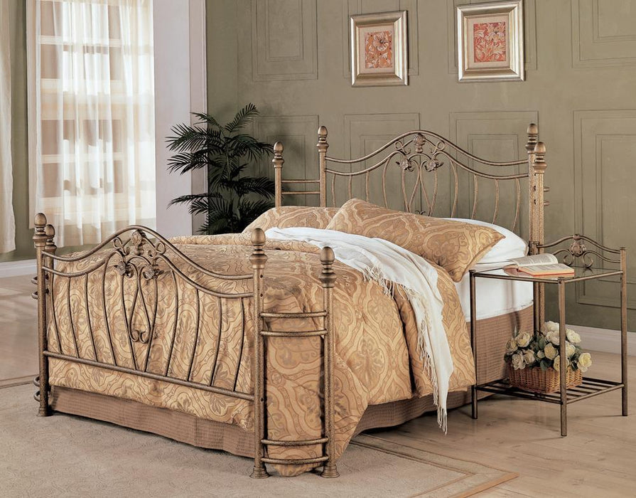 Sydney Eastern King & Queen Bed Antique Brushed Gold