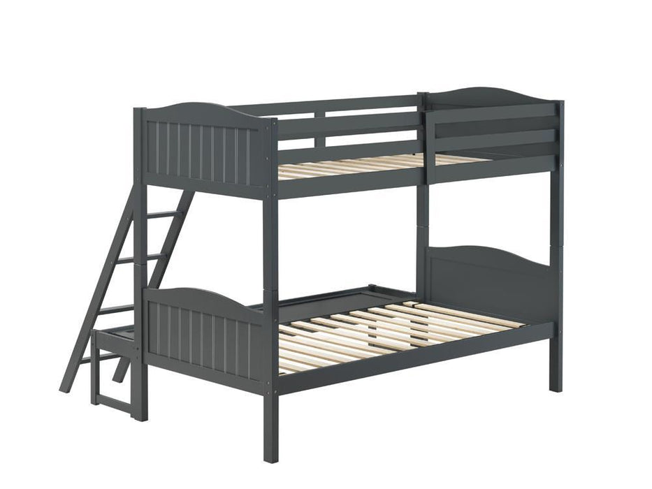 405054GRY TWIN/FULL BUNK BED