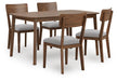 Tameride Dining Table and 4 Chairs (Set of 5) - LasVegasFurnitureOnline.com