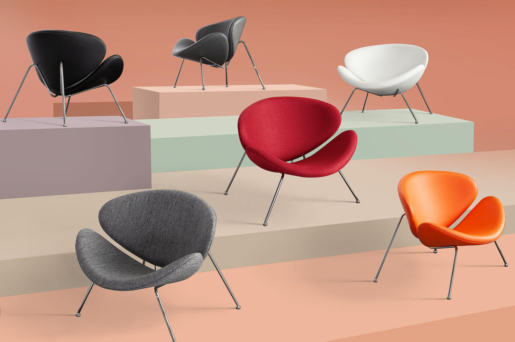 Set of (2) Roxy White Accent Chair with Chrome Frame by Diamond Sofa - LasVegasFurnitureOnline.com