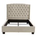 Majestic Queen Tufted Bed in Tan Velvet with Nail Head Wing Accents by Diamond Sofa - LasVegasFurnitureOnline.com