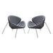 Set of (2) Roxy Accent Chair with Chrome Frame by Diamond Sofa - GREY image
