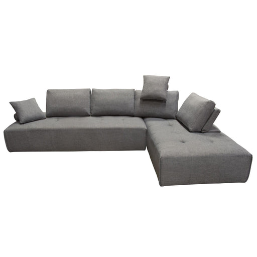 Cloud 2PC Lounge Seating Platforms with Moveable Backrest Supports in Space Grey Fabric by Diamond Sofa - LasVegasFurnitureOnline.com