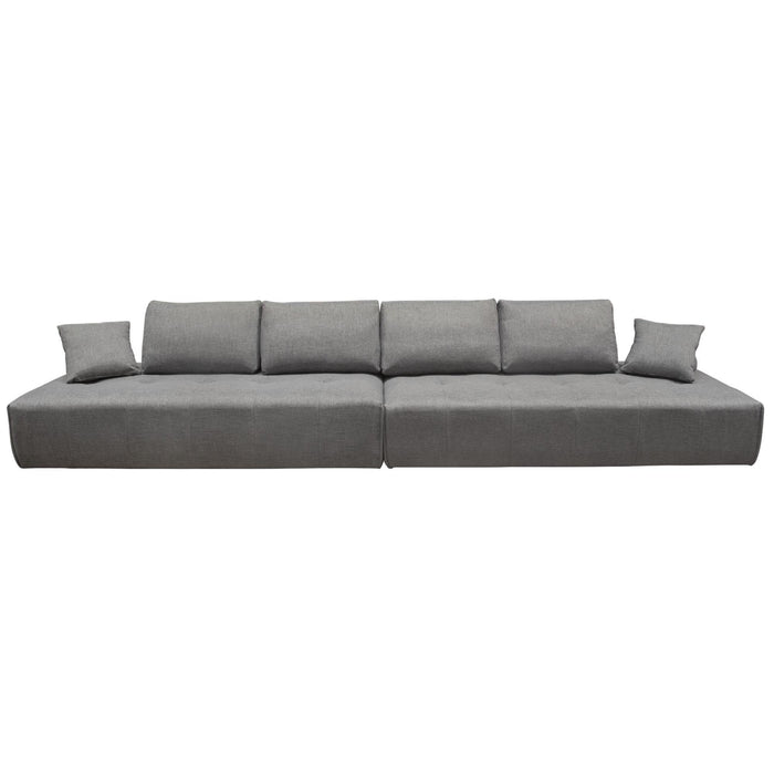 Cloud 2PC Lounge Seating Platforms with Moveable Backrest Supports in Space Grey Fabric by Diamond Sofa - LasVegasFurnitureOnline.com