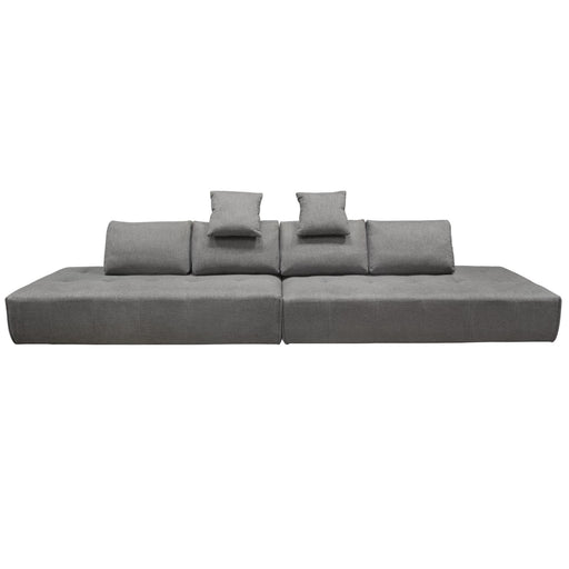 Cloud 2PC Lounge Seating Platforms with Moveable Backrest Supports in Space Grey Fabric by Diamond Sofa - LasVegasFurnitureOnline.com