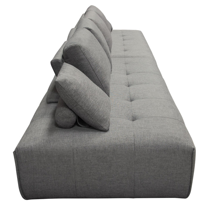 Cloud 2PC Lounge Seating Platforms with Moveable Backrest Supports in Space Grey Fabric by Diamond Sofa - LasVegasFurnitureOnline.com