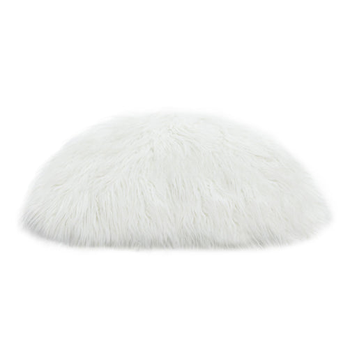 18" Square Accent Pillow by Diamond Sofa in White Dual-Sided Faux Fur - LasVegasFurnitureOnline.com