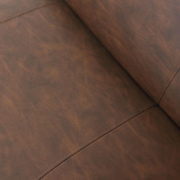 Jordan Armless Accent Chair in Chocolate Leatherette with Chrome Metal Base by Diamond Sofa - LasVegasFurnitureOnline.com