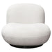 Simone Swivel Accent Chair in White Faux Sheepskin Fabric by Diamond Sofa - LasVegasFurnitureOnline.com