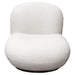Simone Swivel Accent Chair in White Faux Sheepskin Fabric by Diamond Sofa - LasVegasFurnitureOnline.com