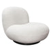 Simone Swivel Accent Chair in White Faux Sheepskin Fabric by Diamond Sofa - LasVegasFurnitureOnline.com